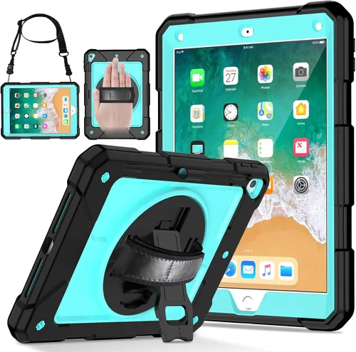 Miniatura 9 de LTROP Funda Protectora para iPad de 6ª/5ª Generación y iPad Air 2, Funda para iPad de 9.7 Pulgadas con Correa para el Hombro, Soporte