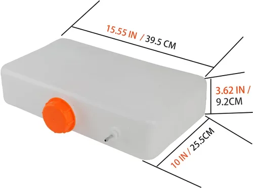 Miniatura 2 de Tanque de combustible de plástico 7L Calentador diesel Tanque de combustible Caja de aceite Contenedor de tanque de agua con boquilla de aceite