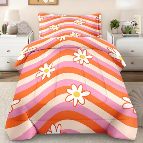 Miniatura 22 de Pamnest Juego de edredón tamaño Twin, ropa de cama suave retro vaquera occidental de 2 piezas para niños y adultos, juego de edredón estético
