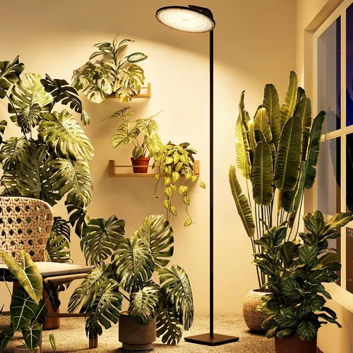 Bamworld - Foco colgante de crecimiento para plantas de interior, espectro completo, 10 niveles regulables, luz LED de crecimiento, cable largo,