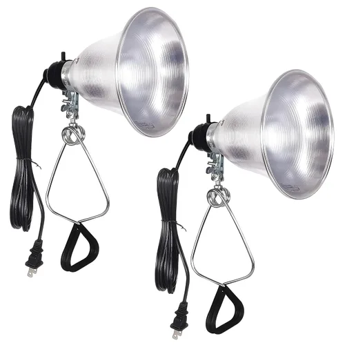 Miniatura 8 de Simple Deluxe Enchufe de luz de abrazadera con reflector de aluminio de 5.5 pulgadas, apto para lámpara de máximo 60 vatios (sin bombilla incluida)