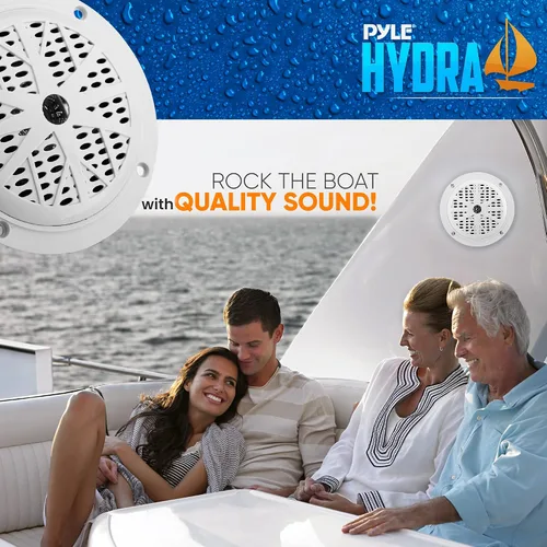 Miniatura 8 de Pyle Altavoces marinos duales de 4 pulgadas, resistente al agua y a la intemperie, sistema de sonido estéreo de audio para exteriores con cono