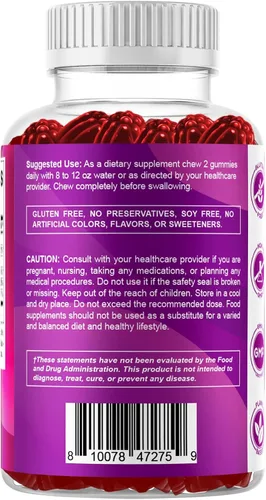 Miniatura 9 de Vitamatic Vitamina B6 100mg - Sabor a Bayas - 60 Gomitas a Base de Pectina - Apoya el Sistema Nervioso