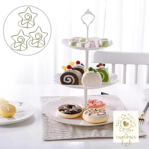 Miniatura 4 de ELANE Juego de portatarjetas de boda: mini estrellas, 20 piezas, soportes para números de lugar y mesa