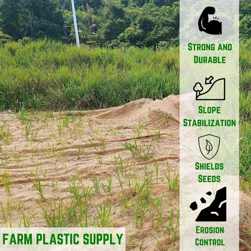 Miniatura 2 de Farm Plastic Supply - Manta de Control de Erosión - Cubierta de Paja para Jardín y Paisaje, Manta de Control de Erosión, Manta de Paja, Control