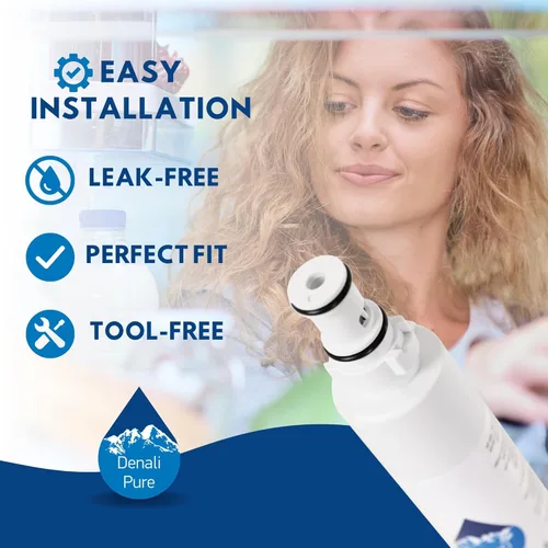 Miniatura 6 de Paquete de 2 filtros de agua de repuesto para refrigerador Kenmore 10674254402, compatible con cartucho de filtro de agua Kenmore 46-9915