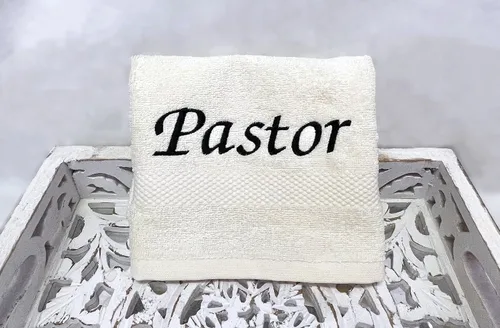 Miniatura 2 de Liberty21 Pastor bordado, toalla del clero. 13 x 13 pulgadas. Regalos de agradecimiento para pastores para hombres y mujeres. Fe cristiana. Regalos