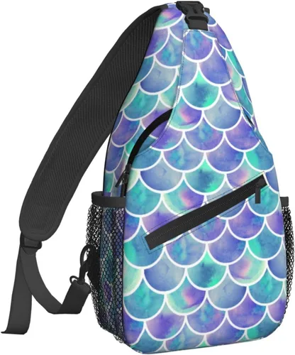 Miniatura 13 de Famame Mochila bandolera para el pecho, bolsa de hombro, gimnasio, ciclismo, viajes, senderismo, mochila para hombres y mujeres.., Multicolor27.