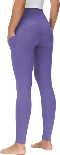 Miniatura 2 de The Gym People - Pantalones deportivos gruesos de tiro alto, con bolsillos y control de abdomen, leggings para entrenar, correr, hacer yoga
