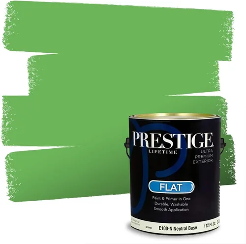 Miniatura 117 de PRESTIGE Pintura exterior e imprimación en uno, aloe, plano, 1 galón