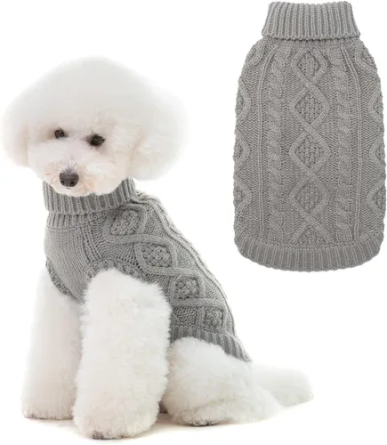 BINGPET Suéter de Punto Térmico para Perros Pequeños, Medianos y Grandes, Abrigo de Invierno para Perros y Gatos, Conjuntos de Sudaderas Cálidas,
