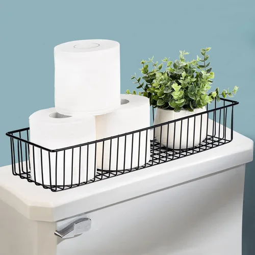 Miniatura 9 de Farmhouse Decor - Canasta organizadora de alambre de metal (1 unidad), almacenamiento de papel higiénico, organización y almacenamiento para baño
