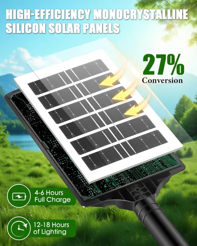 Miniatura 4 de Luces solares para exteriores, 5000LM -6500K, luz solar IP66 impermeable para exteriores con sensor de movimiento y atardecer a amanecer, luz solar