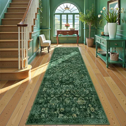 Miniatura 43 de Alfombra de área pequeña de 2 x 3 pulgadas, color beige, para entrada, baño, cocina, antideslizante, de pelo bajo, lavable, moderna alfombra bohemia