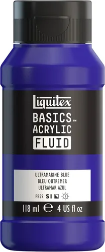 Miniatura 34 de Liquitex BASICS Pintura acrílica fluida, botella de 118ml (4 onzas), tono amarillo cadmio medio Tono medio amarillo cadmio