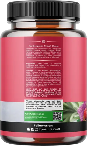 Miniatura 9 de Suplemento completo de menopausia herbaria para mujeres, cápsulas de equilibrio hormonal femenino para sudores nocturnos, sofocos y cambios de humor