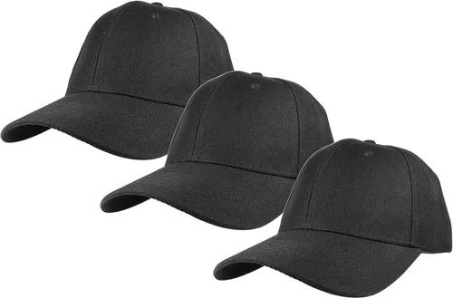 Gelante - Gorra lisa de béisbol ajustable con correa trasera (3 unidades)