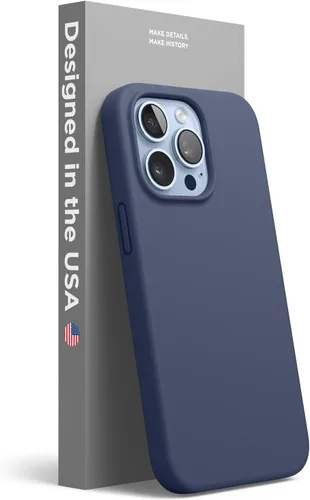 Miniatura 21 de elago Compatible con funda para iPhone 13 Pro, funda de silicona líquida, cubierta protectora de cuerpo completo, delgada, forro de microfibra Negro