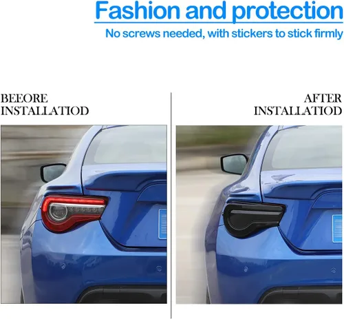Miniatura 2 de YIWANG ABS Blcak - Marco protector de luz trasera para Subaru BRZ Toyota 86 2012-2021, accesorios para cubierta de luz trasera de coche