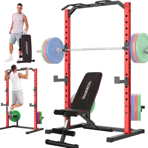 Miniatura 8 de OPPSDECOR Power Cage Power Rack, Multi-Functional Weight Cage with More Training Attachments, Heavy-Duty Construction Squat Rack for Home Gym