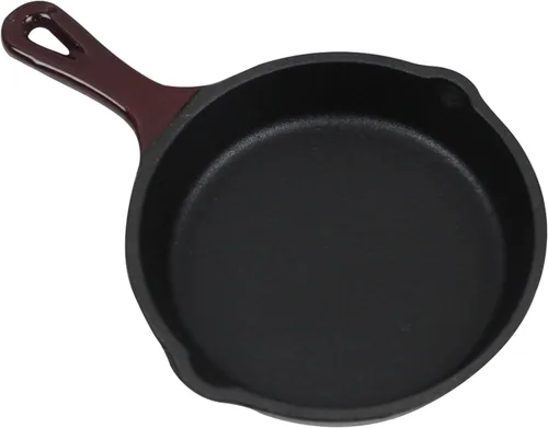 Utensilios de cocina de hierro fundido esmaltado (Sartén 5", Merlot)