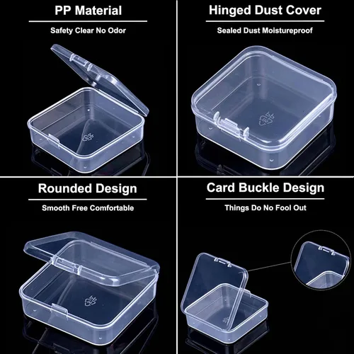 Miniatura 6 de Caja organizadora de cuentas, 28 recipientes pequeños de plástico transparente, 1 caja organizadora grande de manualidades, 1 etiqueta de hoja