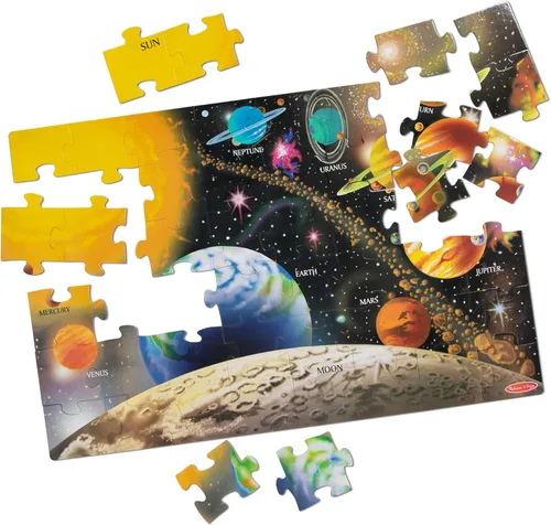 Miniatura 4 de Melissa & Doug – Sistema solar 48 pcs Floor Puzzle, Sistema solar 48 piezas rompecabezas de suelo, Multicolor