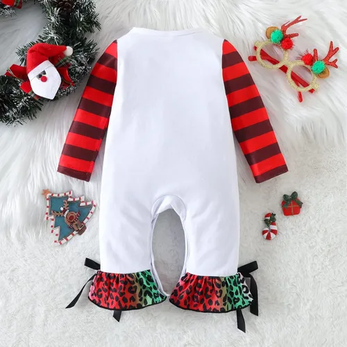 Miniatura 2 de Mameluco de Navidad de manga larga con volantes para niñas