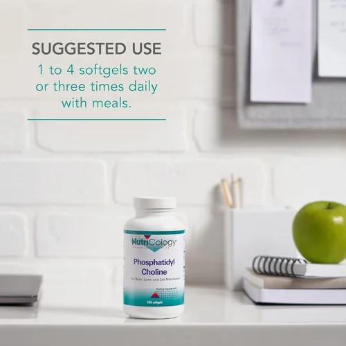 Miniatura 6 de NutriCology Fosfatidilcolina - 385 mg de lecitina de fosfatidilcolina - Soporte para el cerebro, el hígado y la membrana celular - Cápsulas de gel