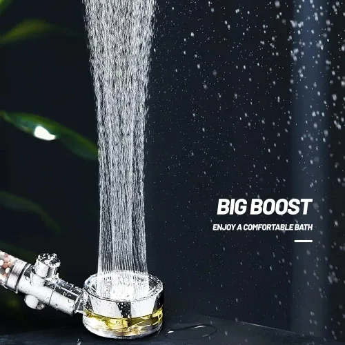 Miniatura 7 de MineralStream - Cabezal de ducha de mano de alta presión Turbo con piedras minerales para filtración, perfecto para cabello seco y piel, cabezal
