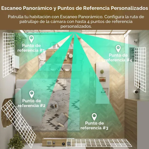 Miniatura 7 de WYZE Duo Cam Pan IP65 2K 360° Pan/Tilt Cámara de seguridad inteligente para el hogar con visión nocturna a color, compatible con Alexa y Google