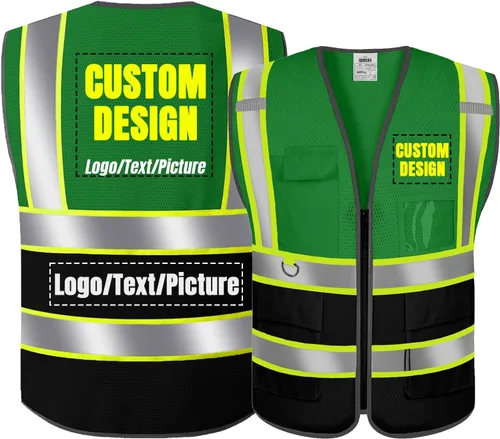 Miniatura 14 de BeautyWill Chaleco de Seguridad con Logo Personalizado Clase 2 Chaleco Reflectante de Alta Visibilidad Chaleco de Construcción Transpirable