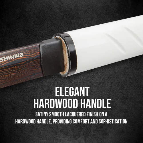 Miniatura 4 de Shinwa Shirasaya Sword – Color Options Hand-Forged 29" Black Damascus Steel Blade Traditional Japanese Shirasaya with Lacquered Hardwood Saya