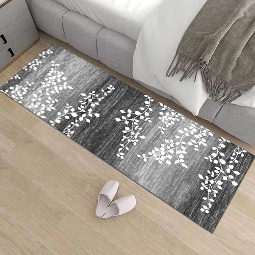 Miniatura 4 de Luyckfrazy Runner Rug for Entryway, Modern Grey Hallway Long Narrow Rugs Runner Kitchen Bathroom Living Room Low Pile Floor Carpet, 1m 1.5m 2m 2.5m