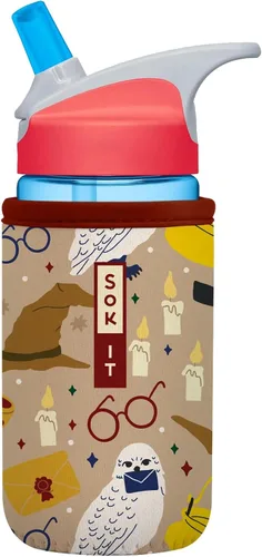 Miniatura 115 de Sok It BotlSok Funda para botella de agua con cubierta de neopreno aislante (Floral abstracto, se ajusta a CamelBak o Nalgene de 12 onzas)