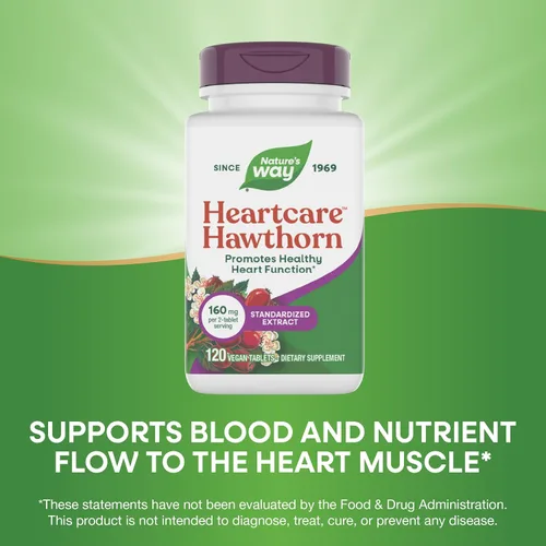 Miniatura 4 de Nature's Way Extracto de espino para el cuidado del corazón, apoya la función cardíaca saludable*, 120 tabletas