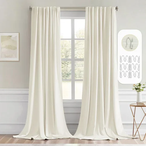 Miniatura 43 de MIULEE Cortinas opacas con pestaña trasera de 63 pulgadas de largo, juego de 2 paneles para sala de estar, dormitorio, privacidad, bolsillo