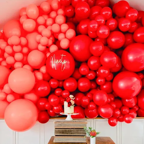 Miniatura 7 de PartyWoo Globos rojos y azul real, 254 piezas de diferentes tamaños de 36, 18, 12, 10 y 5 pulgadas, kit de arco de globos para graduación, baby