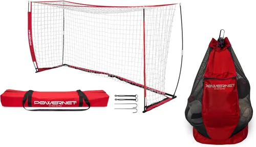 Miniatura 9 de PowerNet Carli Lloyd - Paquete de red portátil estilo arco y bolsa de transporte de pelota grande, configuración rápida ultra portátil, portería