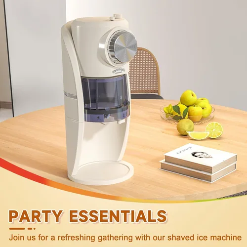 Miniatura 7 de Wanvoapls Máquina de hielo afeitado, máquina de cono de nieve para hielo afeitado casero, conos de nieve, afeitadora de hielo con perilla de ajuste