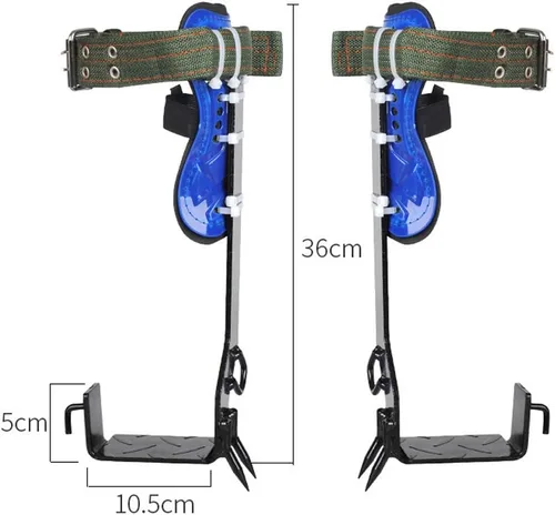 Miniatura 9 de Equipo de picos de escalada de árboles para trabajo de árboles, cinturón ajustable, cuerda de rescate, 2 engranajes, capacidad de carga de 220