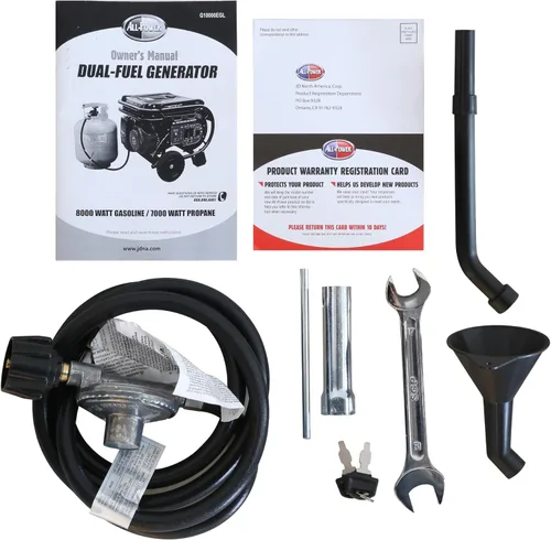 Miniatura 5 de All Power America Generador portátil de combustible dual de 10000 vatios a gas/propano resistente con arranque eléctrico, negro