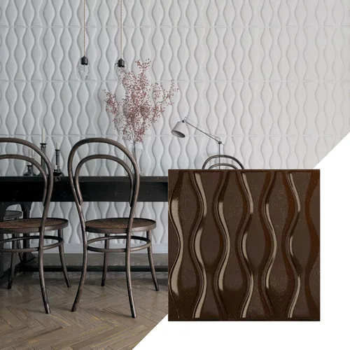 Miniatura 21 de Ekena Millwork WP20X20AIWH 19 5/8 pulgadas de ancho x 19 5/8 pulgadas de alto Ariel EnduraWall Decorativo 3D Panel de pared cubre 2.67 pies cuadrados
