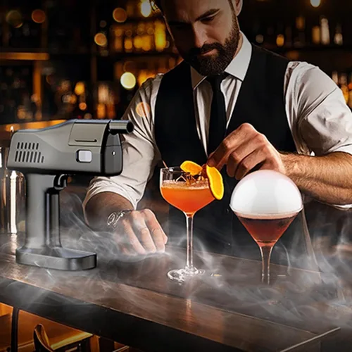 Miniatura 3 de Pistola de Humo para Cócteles de Seihoae, Operación con una Sola Tecla, Manual, con Pantalla a Color de 1.4 Pulgadas, para Barman, Bar, Fiesta