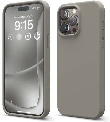 Miniatura 35 de elago Funda compatible con iPhone 15 Pro Max, de silicona líquida, funda protectora de cuerpo completo, a prueba de golpes, funda delgada