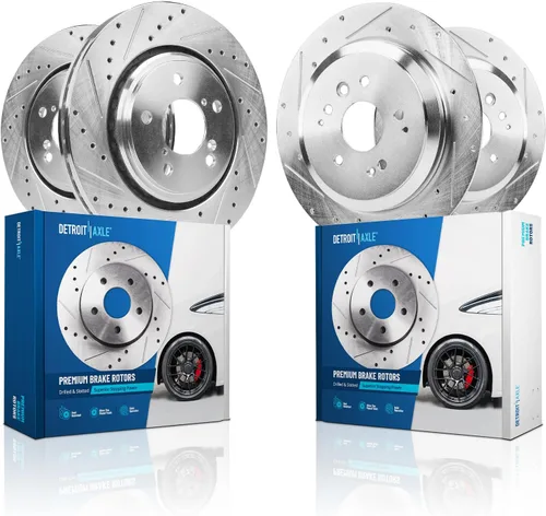 Miniatura 42 de Detroit Axle - Rotores de freno delanteros para Lexus GS350 GS430 GS450h GS460 IS200t IS250 IS300 IS350 Reemplazo de rotores de freno perforados