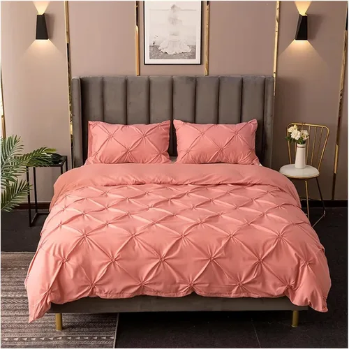 Miniatura 3 de Bed, 3pcs Duvet Cover Set Solid Color Single Double Twin Bedding Set Duvet Cover
