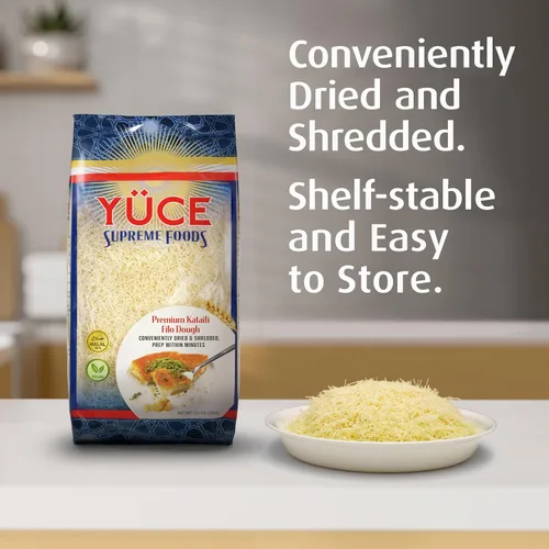 Miniatura 3 de YÜCE Supreme Foods Kataifi Masa de fillo rallada 17.64 oz (17.6 onzas), ingrediente para la barra de chocolate viral Dubai Pistacho, masa filo