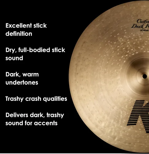 Miniatura 4 de Zildjian K Custom Dark Ride Platillo - 20 pulgadas