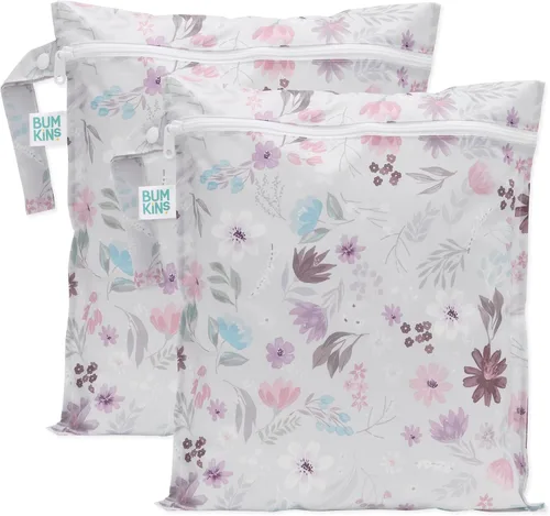 Miniatura 10 de Bumkins - Bolsa húmeda impermeable más grande - Para bebé, viajes, traje de baño, pañales de tela, piezas de bomba, piscina, gimnasio, artículos